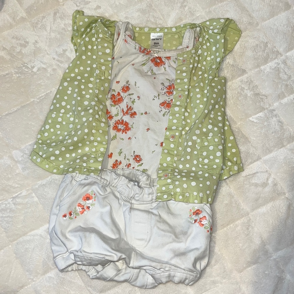 Baby Girl 9m 3 Piece Outfit